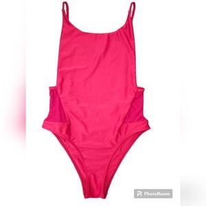 Red one-piece‎ swimsuit